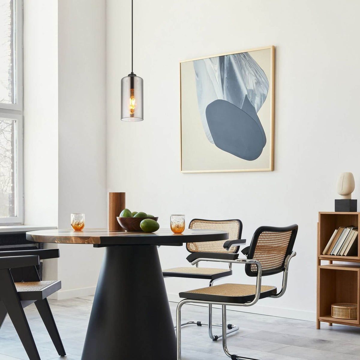 Suspension Olly noire mat