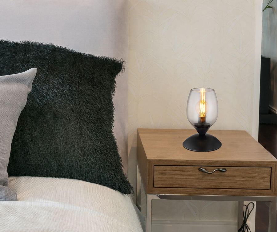Lampe à poser Kuwaita noire mat