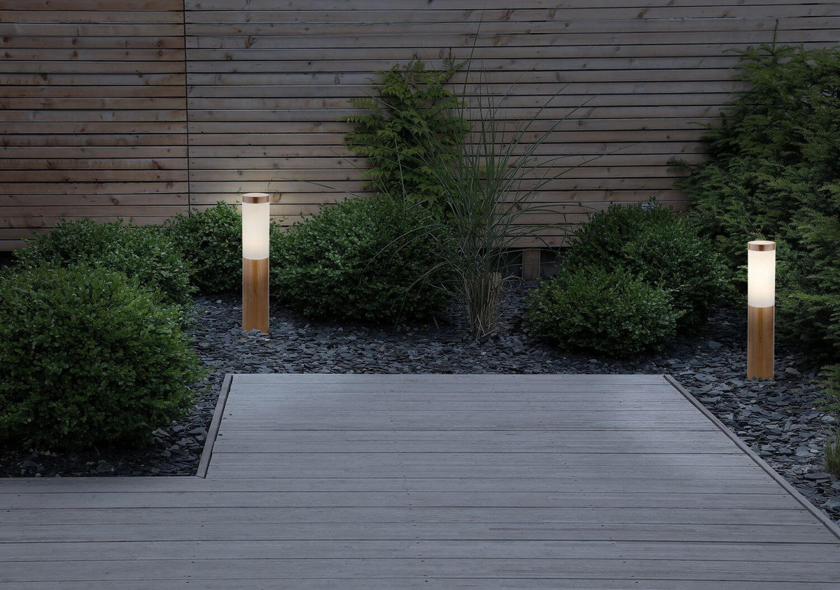 Luminaire extérieur Boston bois et inox