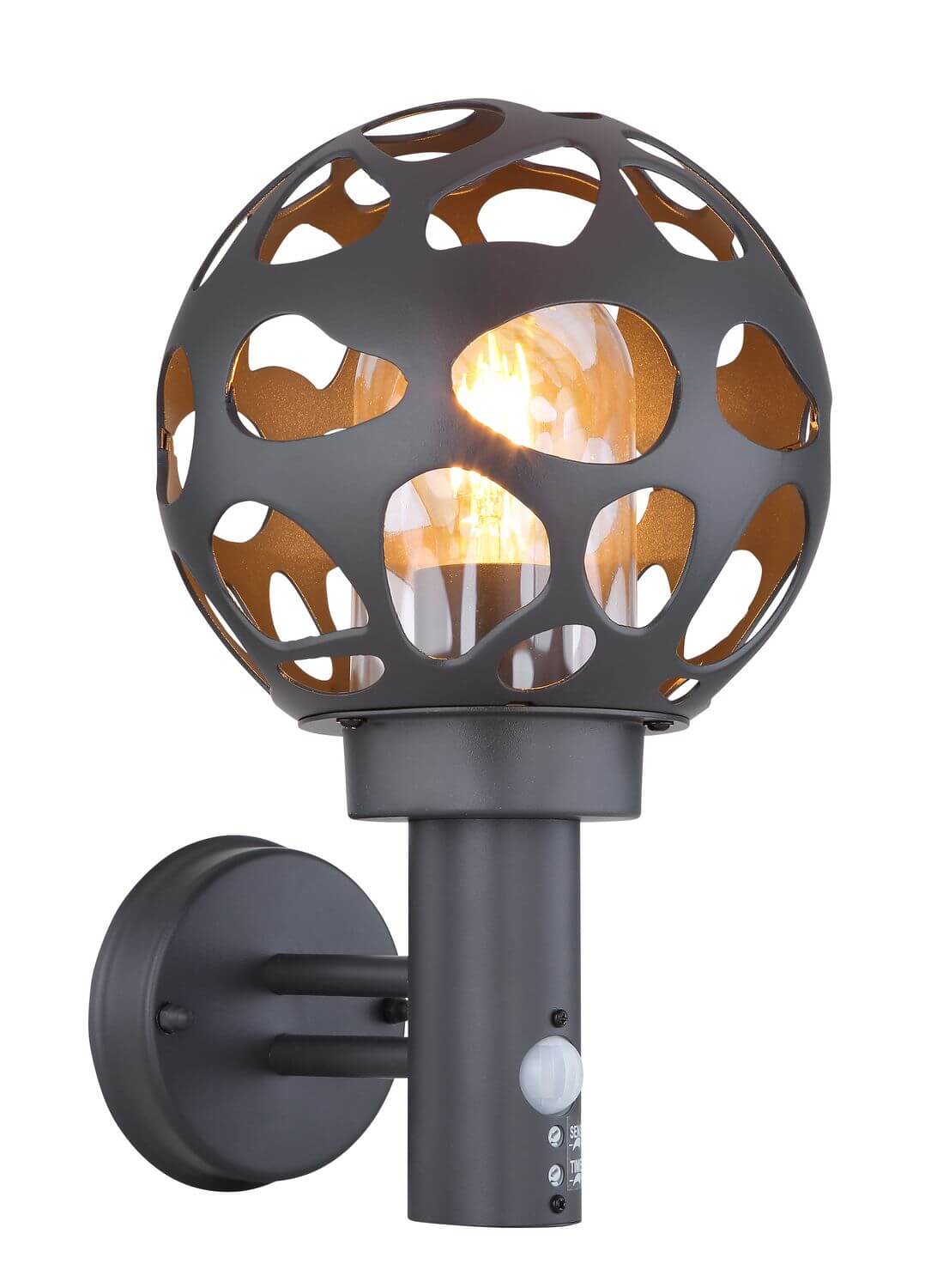 Luminaire extérieur Hilario anthracite et inox