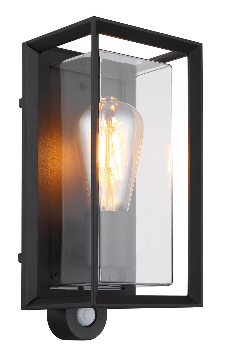 Luminaire extérieur Logana noir mat et aluminium