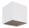 Luminaire extérieur Illi blanc mat et aluminium, H 10 cm