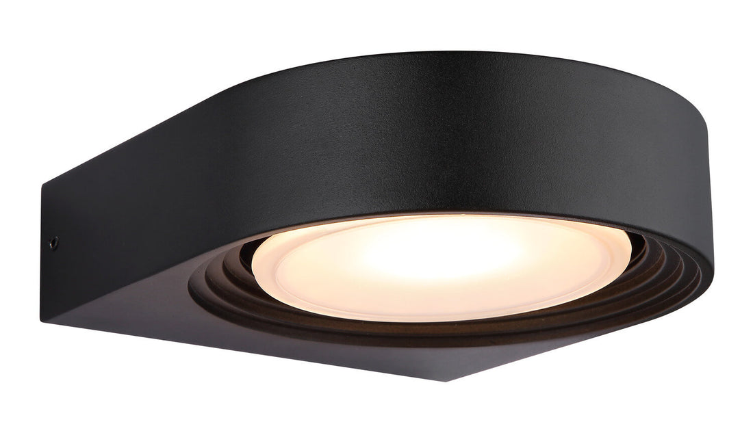 Luminaire extérieur Oko noir mat et aluminium