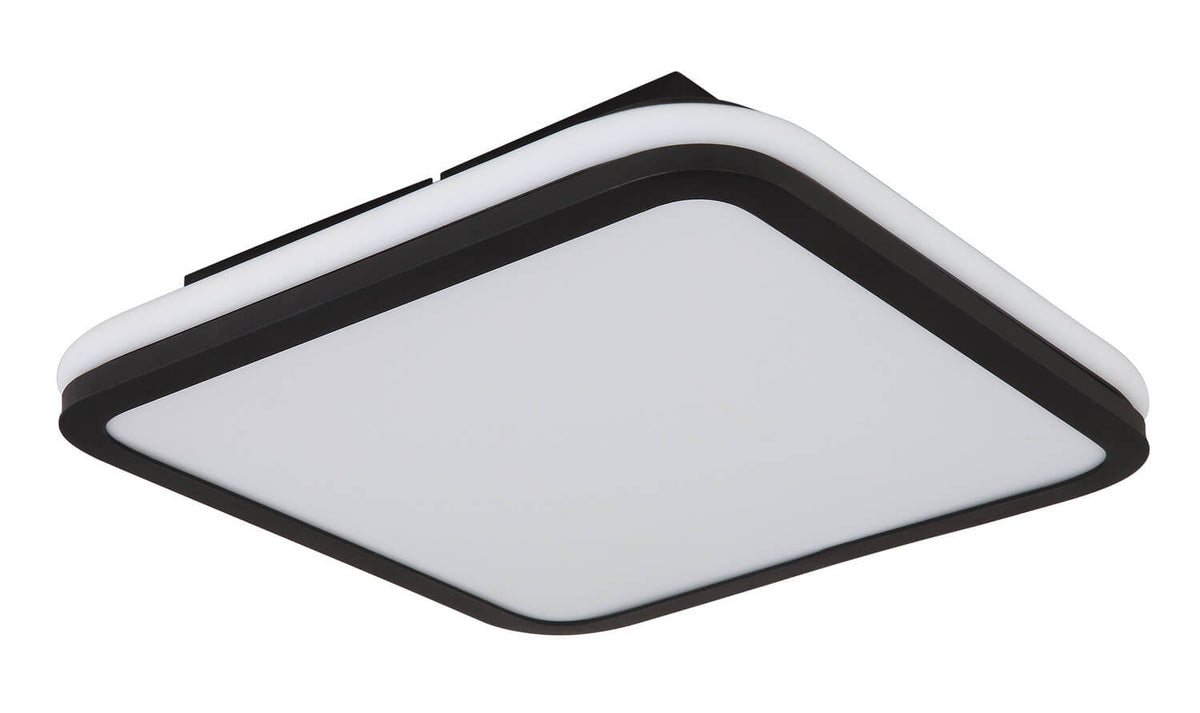 Vue plongeante de dessous, diffuseur blanc uniformément éclairé en lumière froide