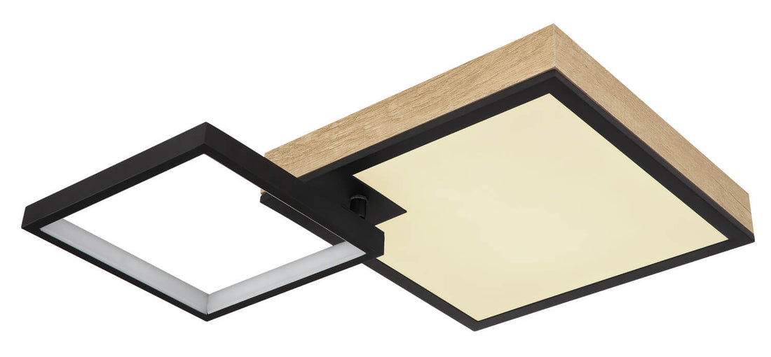 Plafonnier Jacky noir mat, L 60 cm