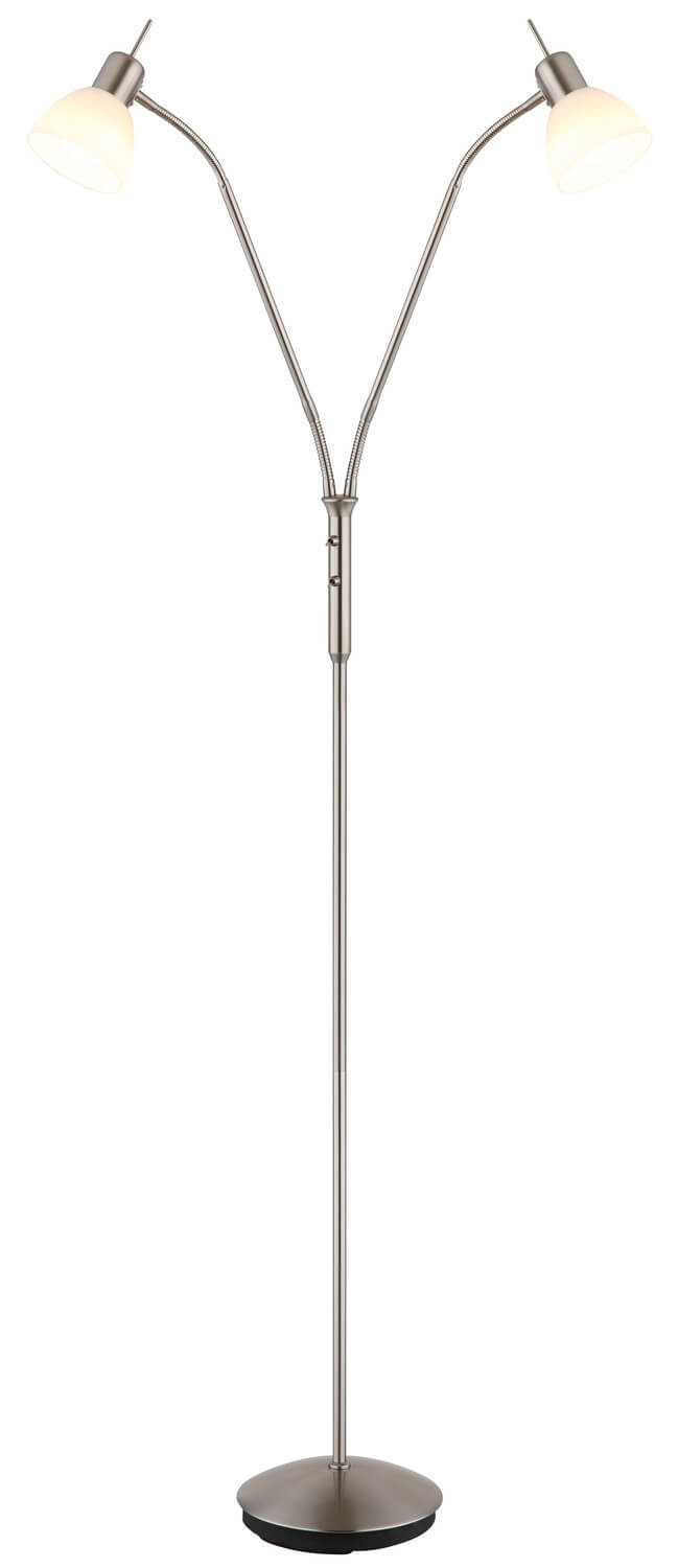 Lampadaire Malte nickel satiné, H 152 cm