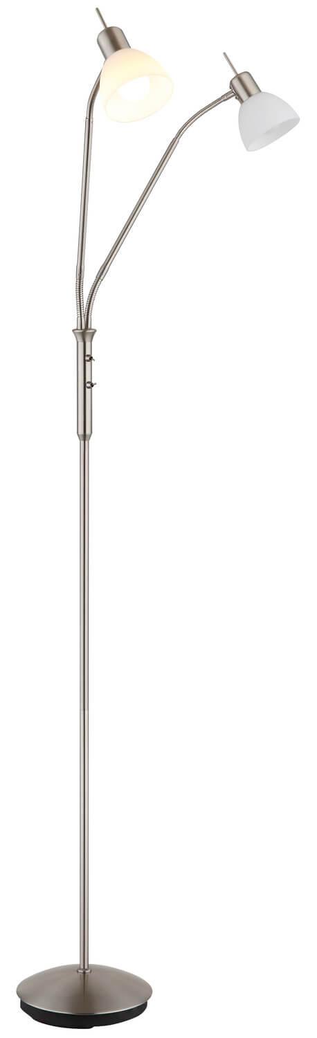 Lampadaire Malte nickel satiné, H 152 cm