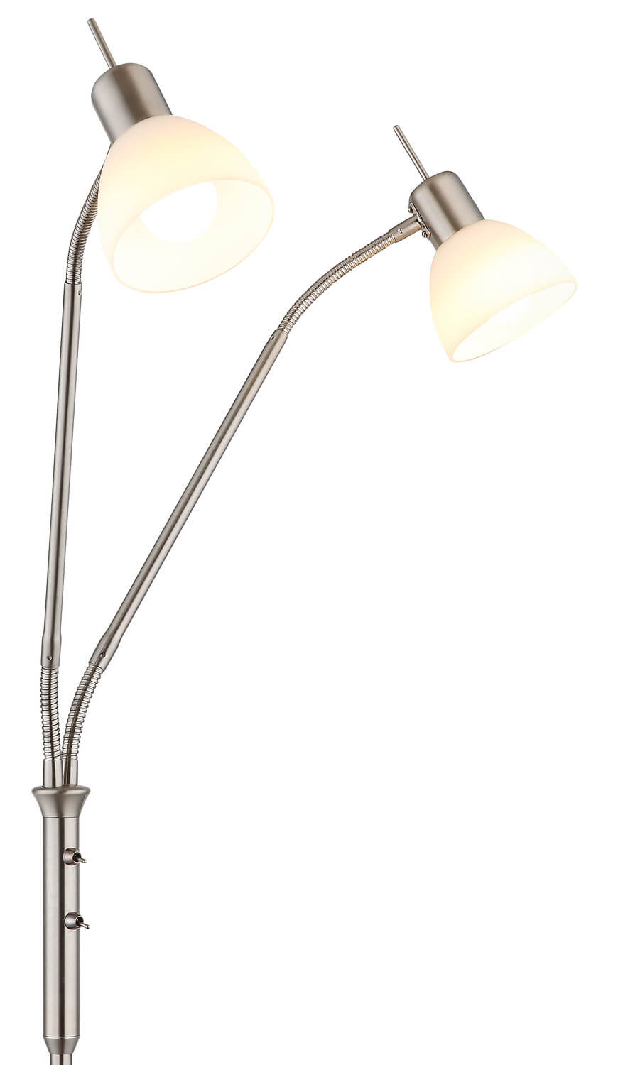 Lampadaire Malte nickel satiné, H 152 cm