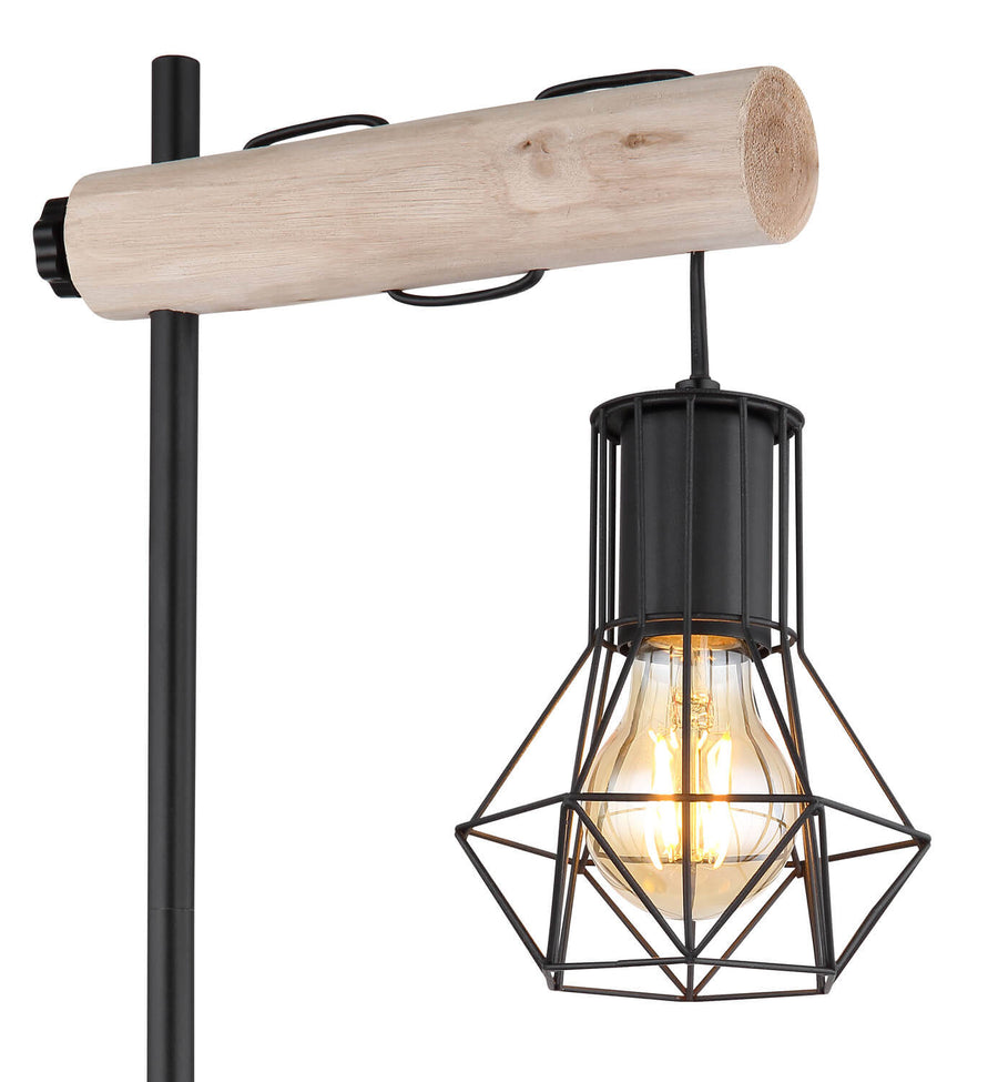 Lampe à poser Priska noire mat