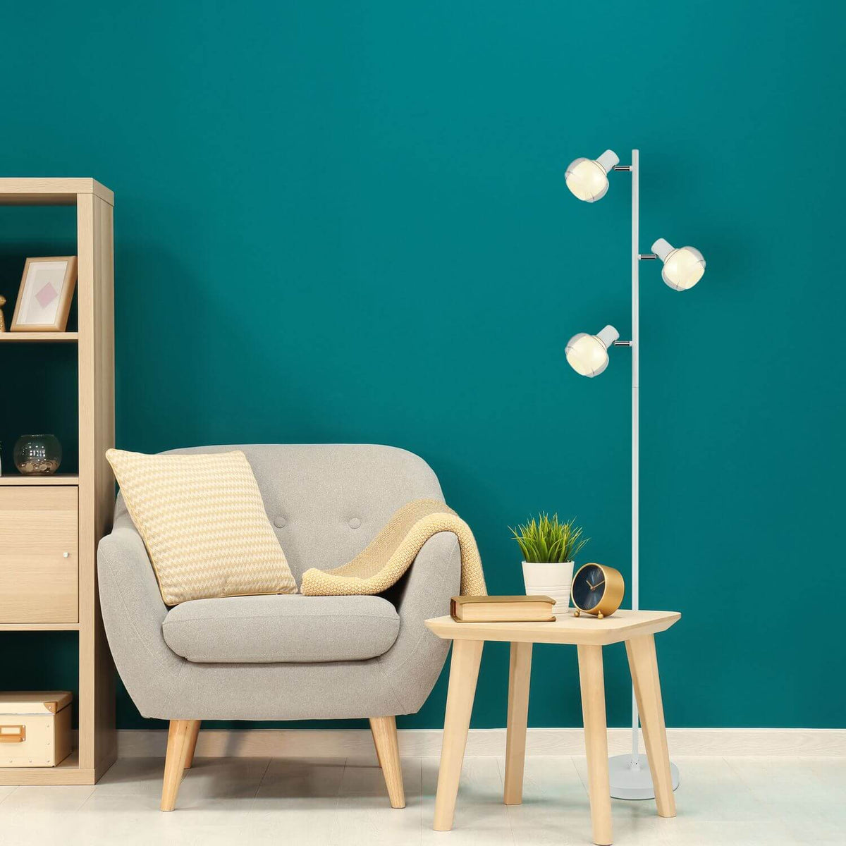 Lampadaire Tokki blanc mat