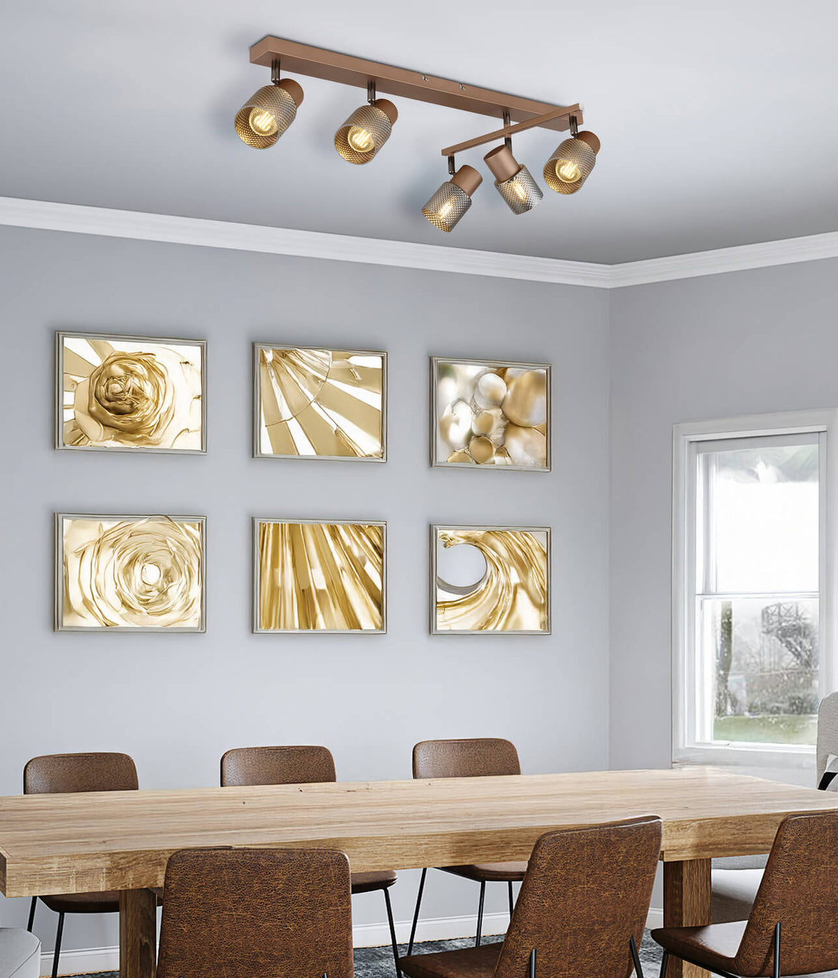 Spot Satella marron, L 70 cm