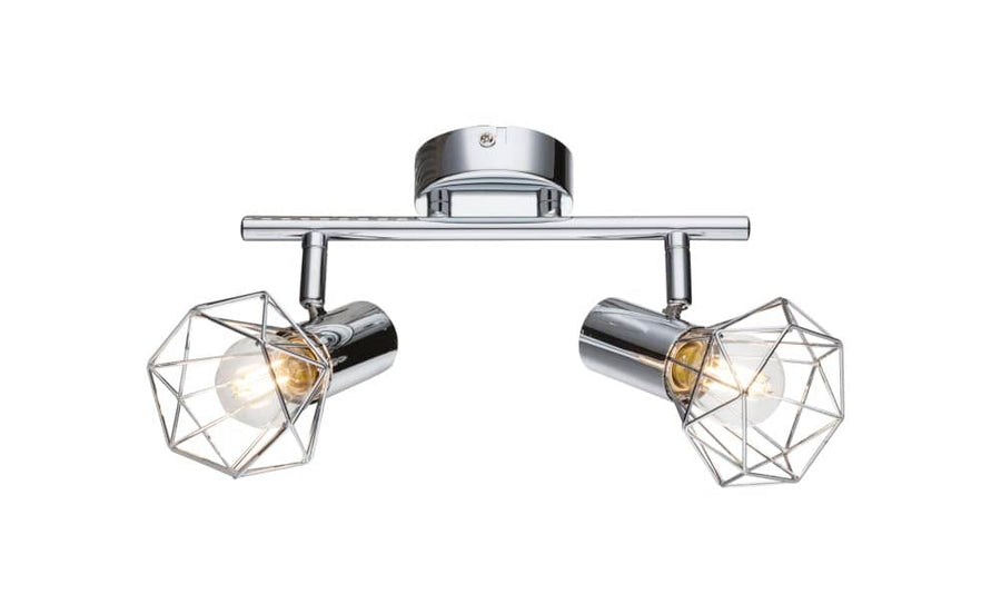 Spot 2 lumières chromé