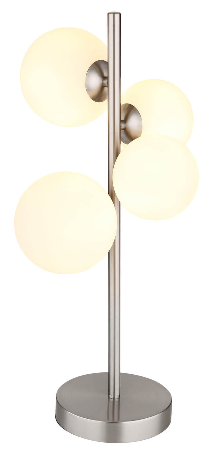 Lampe à poser Riha nickel satiné