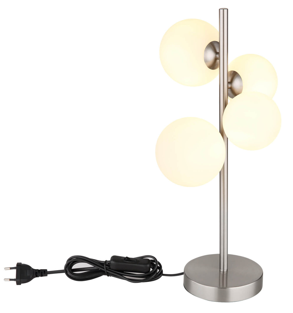 Lampe à poser Riha nickel satiné