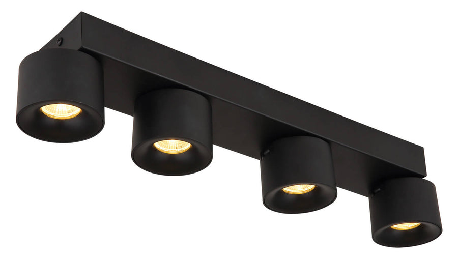 Spot Rae noir mat, L 45,5 cm