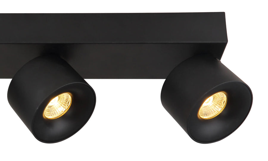 Spot Rae noir mat, L 45,5 cm