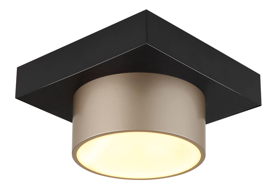 Plafonnier Raymond noir mat, L 20 cm