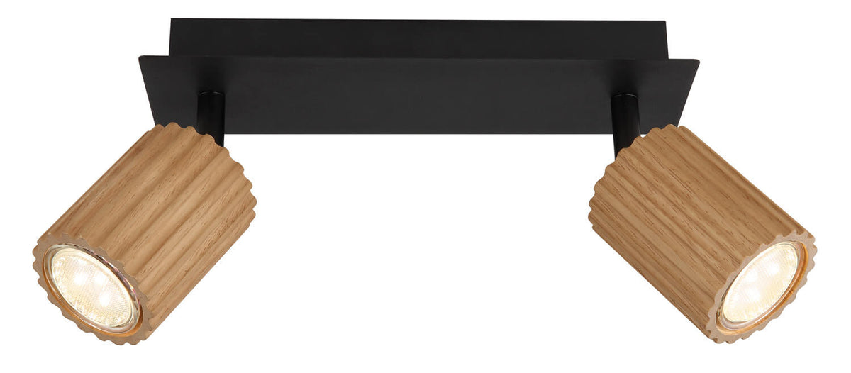 Spot Wenzel noir mat, L 25,5 cm
