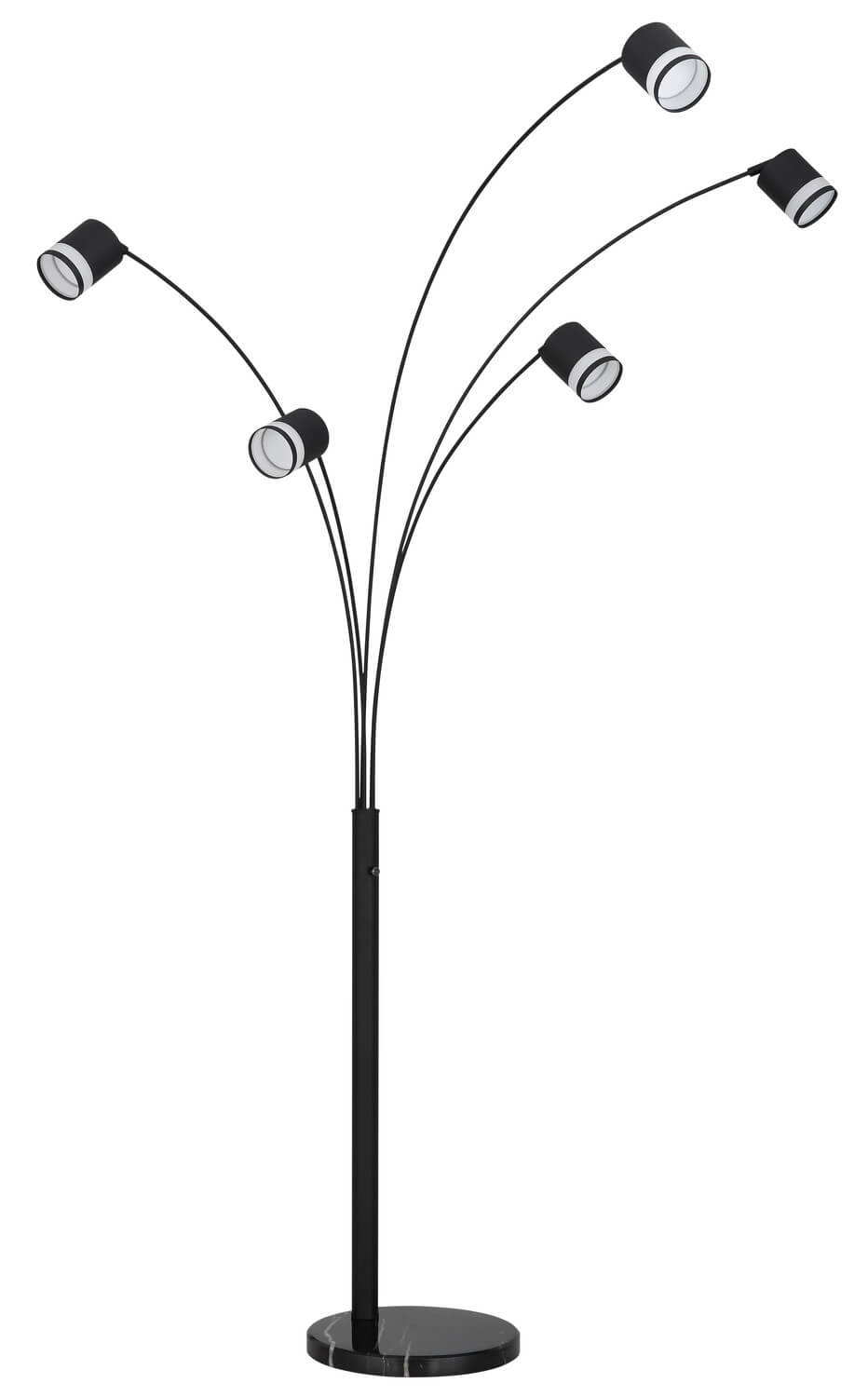 Lampadaire Lucero noir mat