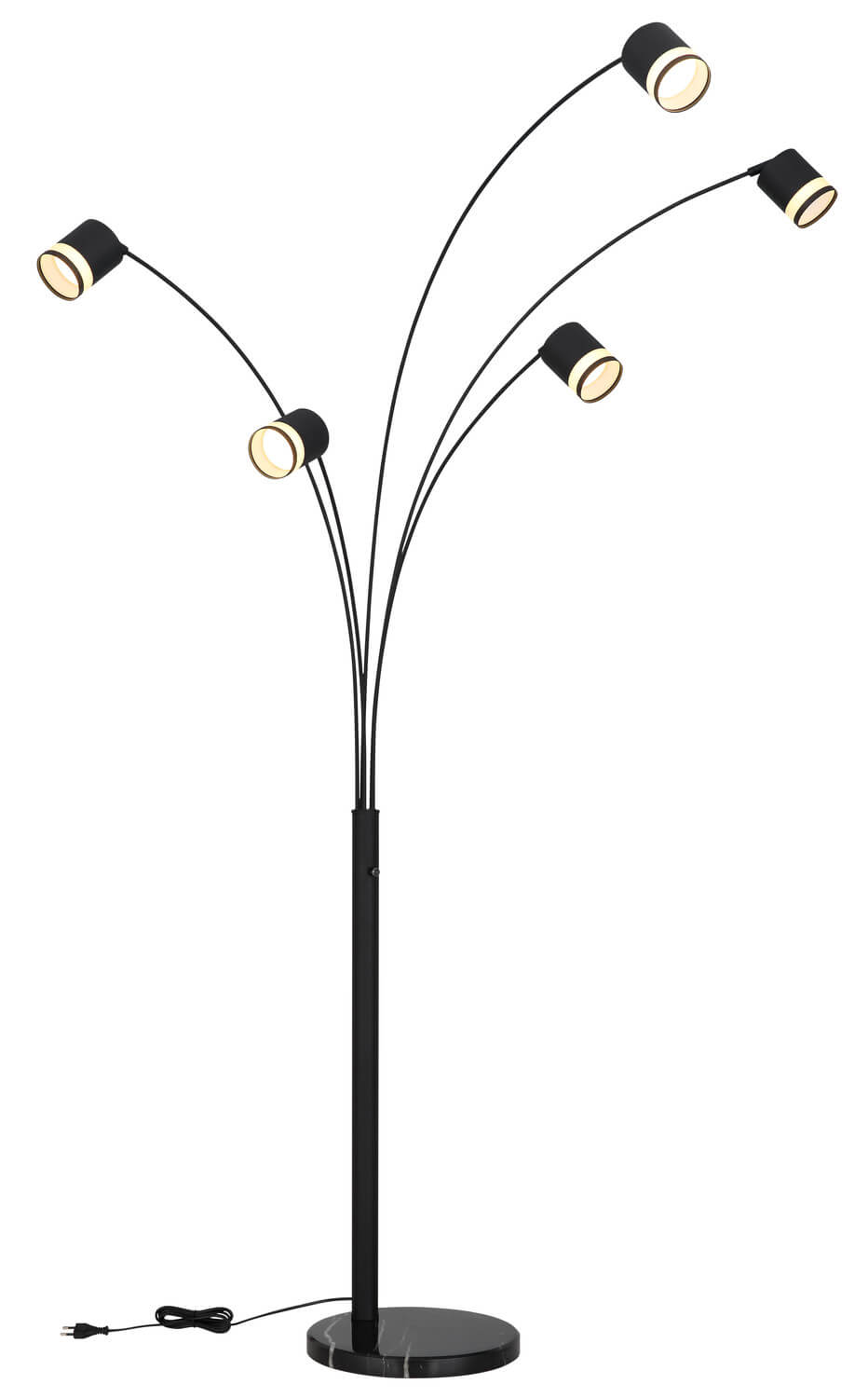 Lampadaire Lucero noir mat
