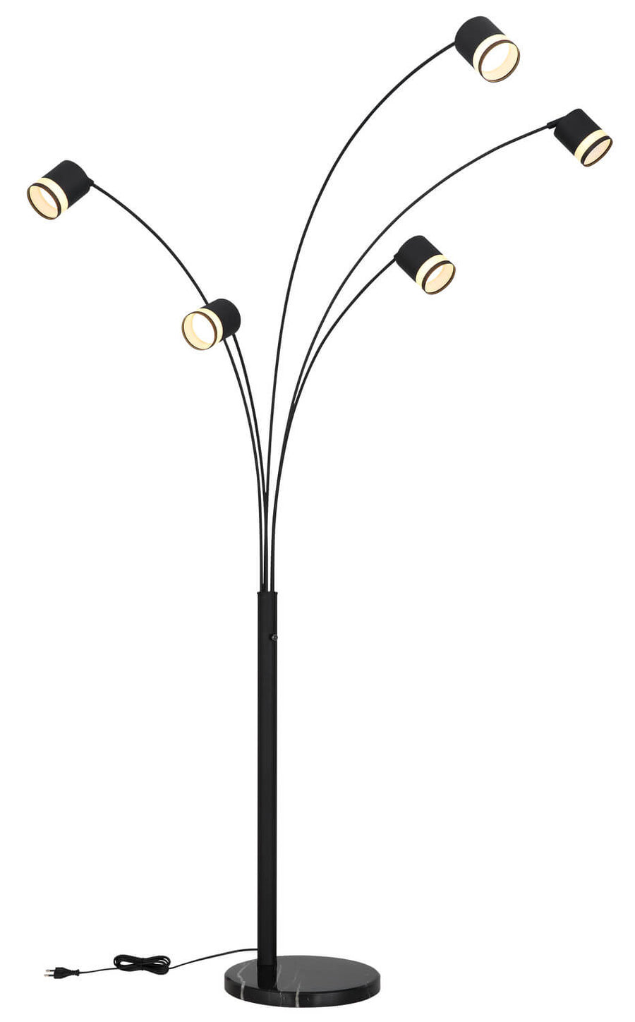 Lampadaire Lucero noir mat