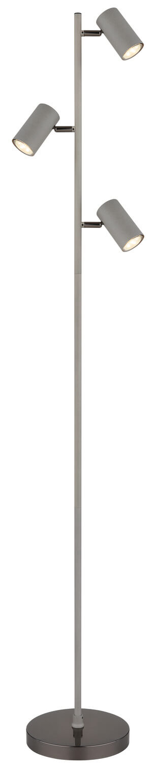 Lampadaire Robby noir et chromé