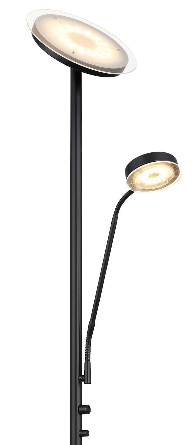 Lampadaire Ernst noir mat