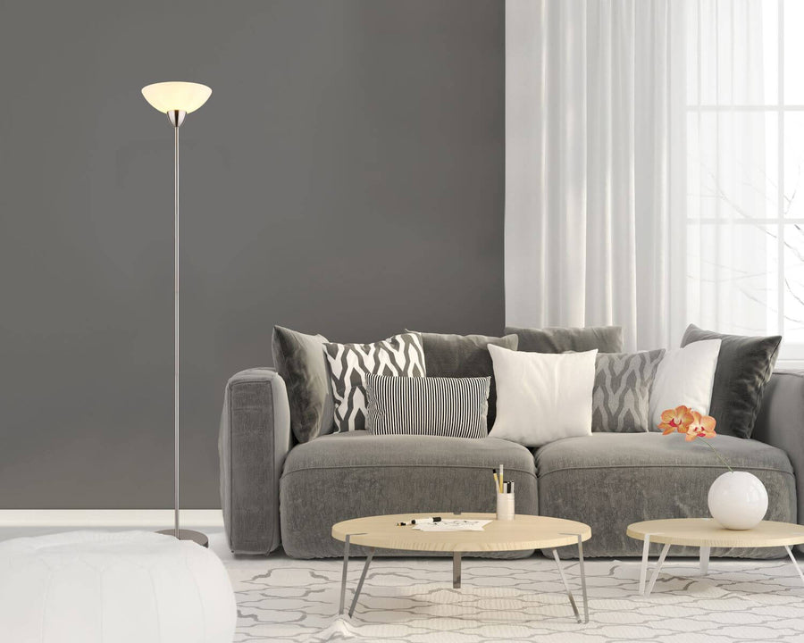Lampadaire Lima nickel satiné