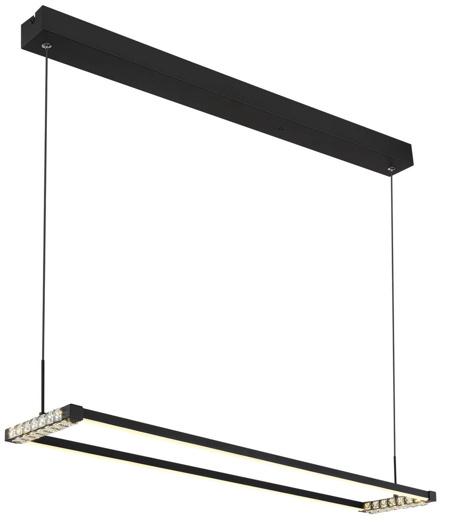 Suspension Mariella noire mat