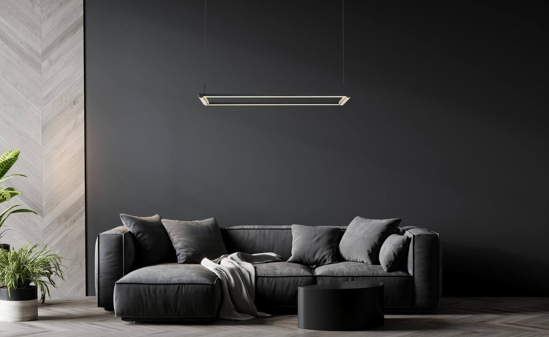 Suspension Mariella noire mat