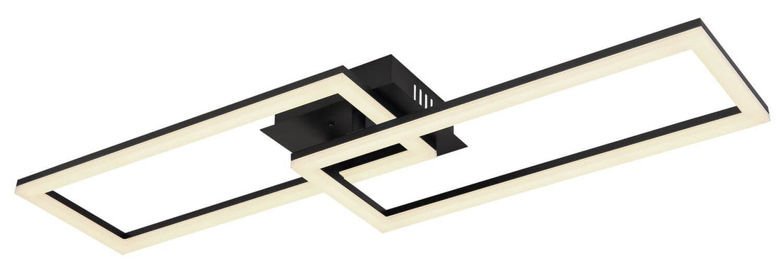 Plafonnier Tatjana noir mat, L 23 cm