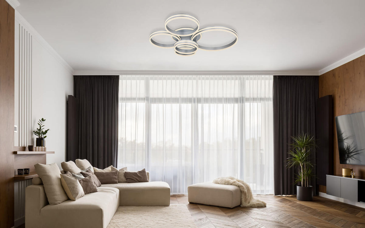 Plafonnier Rubio gris