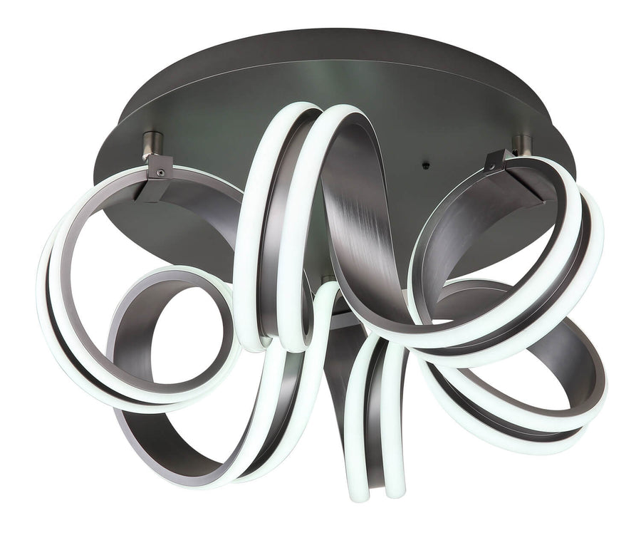 Plafonnier Kuni gris, Ø 46 cm