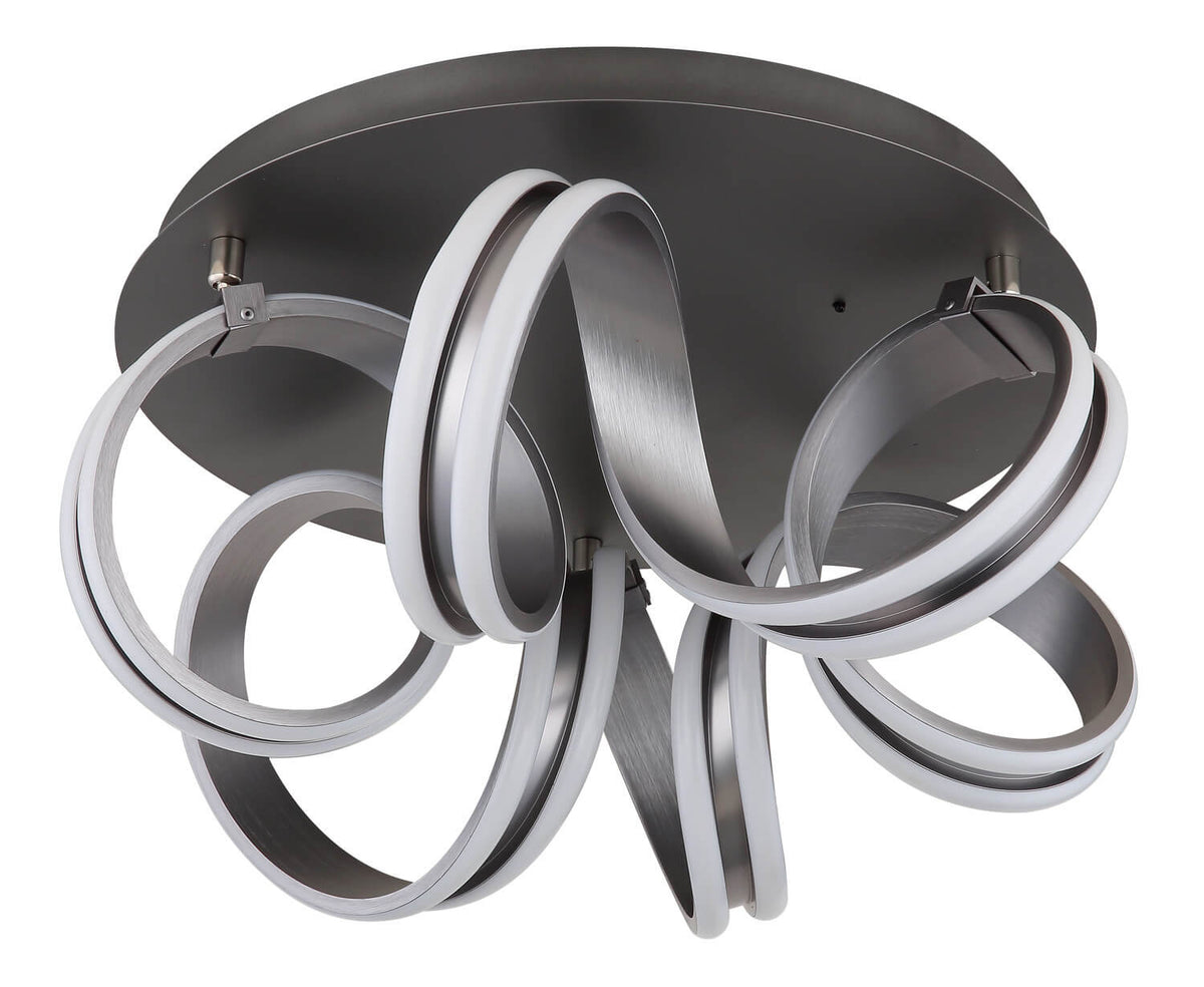 Plafonnier Kuni gris, Ø 54 cm