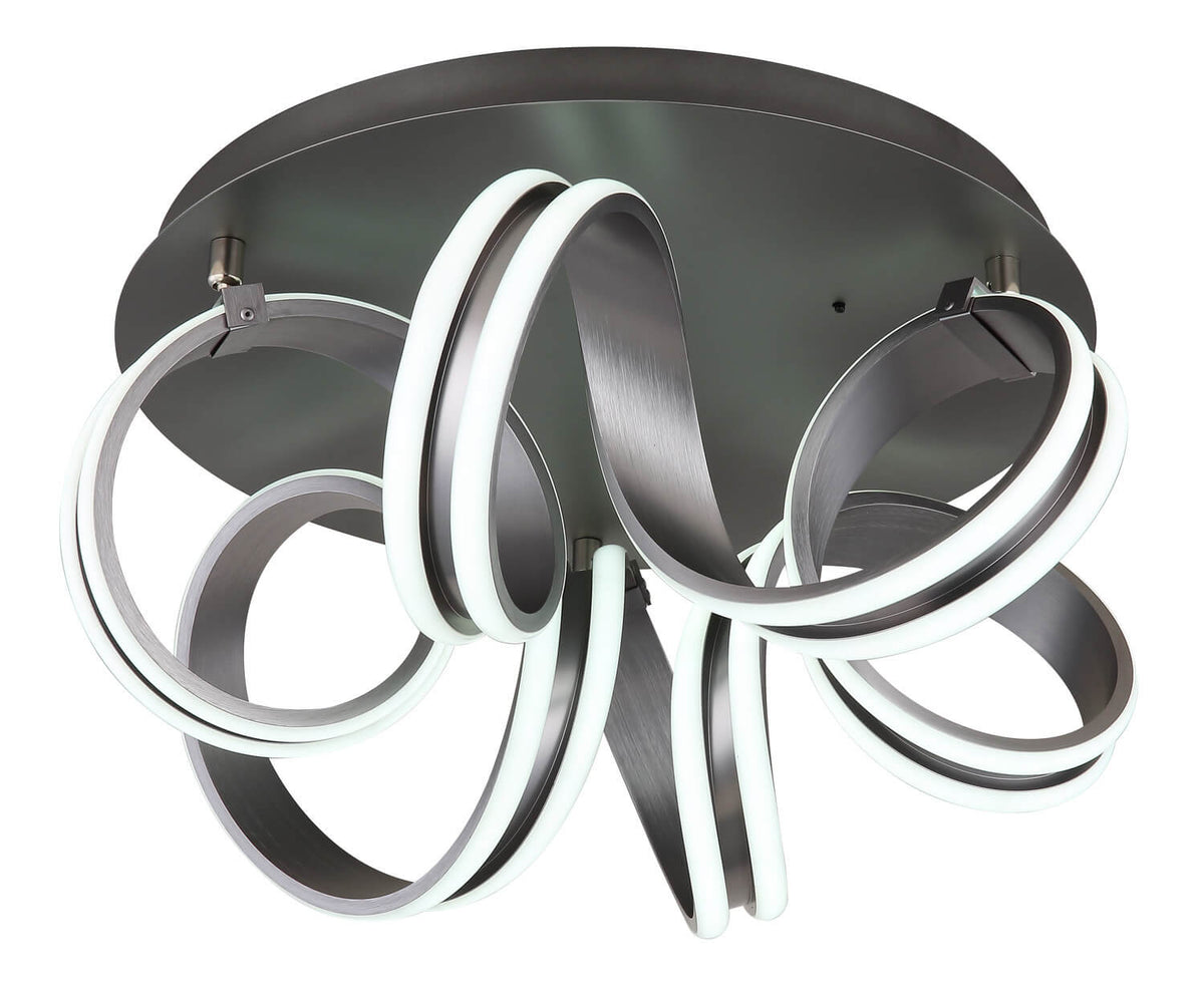 Plafonnier Kuni gris, Ø 54 cm