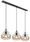 Suspension Ulleu noire mat, H 120 cm