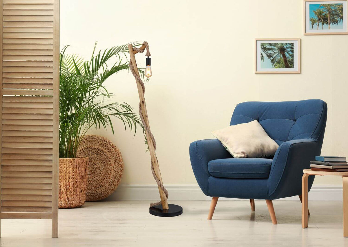 Lampadaire Ulleu noir mat