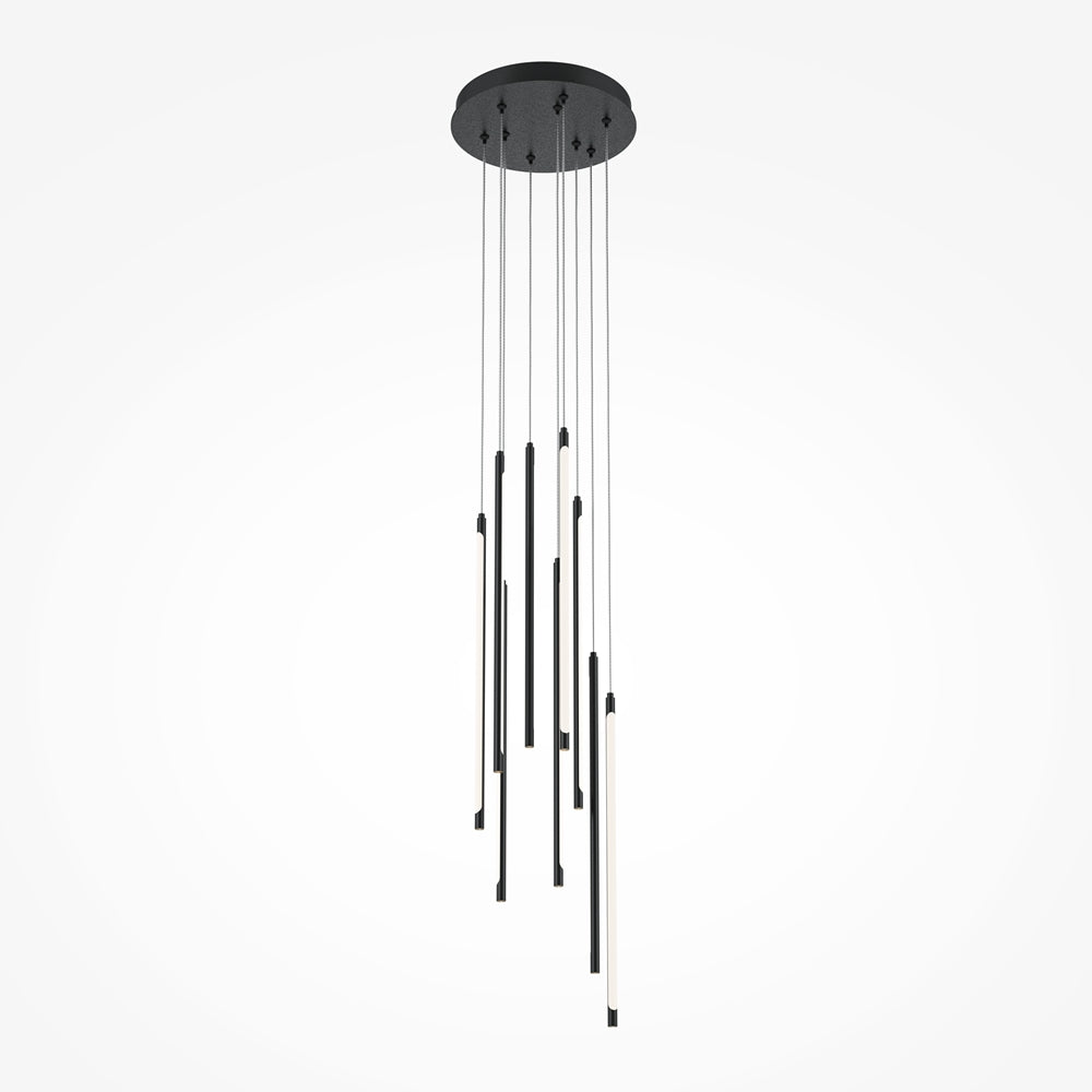 Vue d'ensemble de la même suspension en finition noire mate