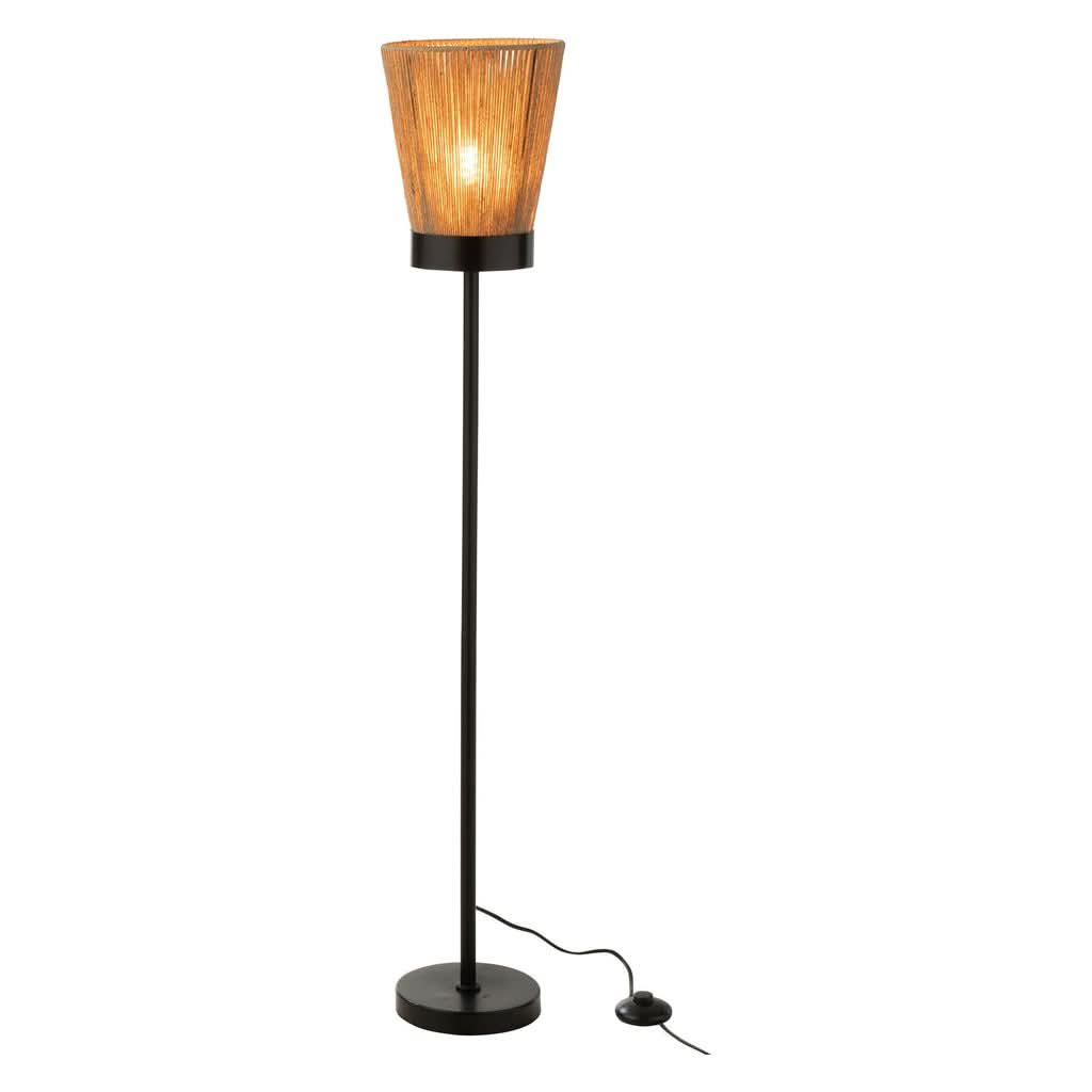 Large Beige Jute Lamp