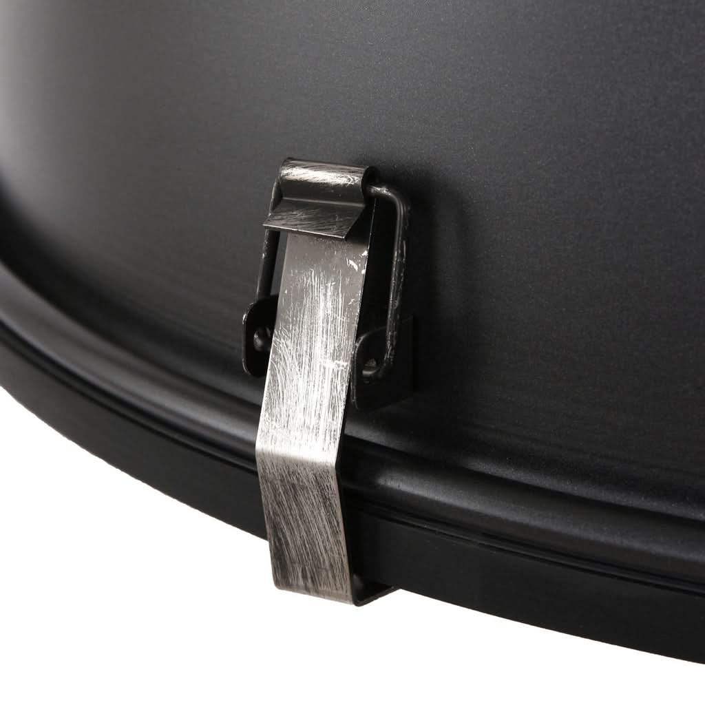 Lustre industriel noir XXL Ø 52 cm cloche métal acier brossé | Forgex