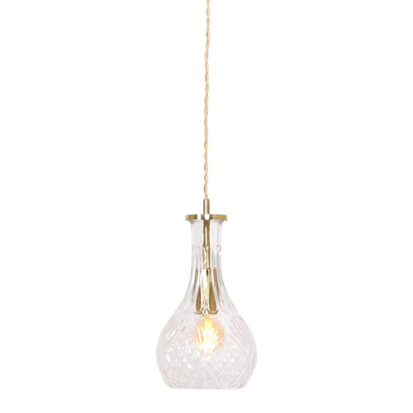 Grazio Brass Glass Pendant Light