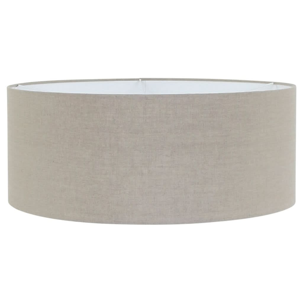 Détail du lin gris de l'abat-jour tambour Ø 50 cm