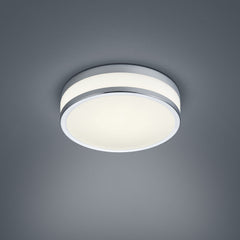 Plafonnier extérieur Zelo chromé, Ø 29 cm