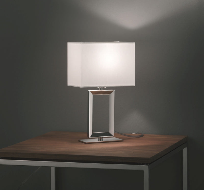 Lampe à poser Enna2 nickel, H 29,5 cm