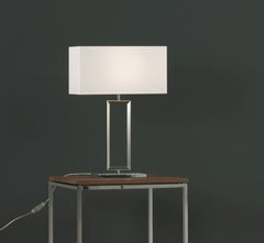 Lampe à poser Enna2 nickel, H 53 cm