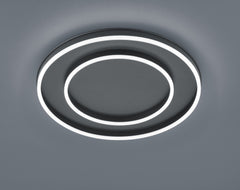 Plafonnier Sona noir, Ø 59,5 cm