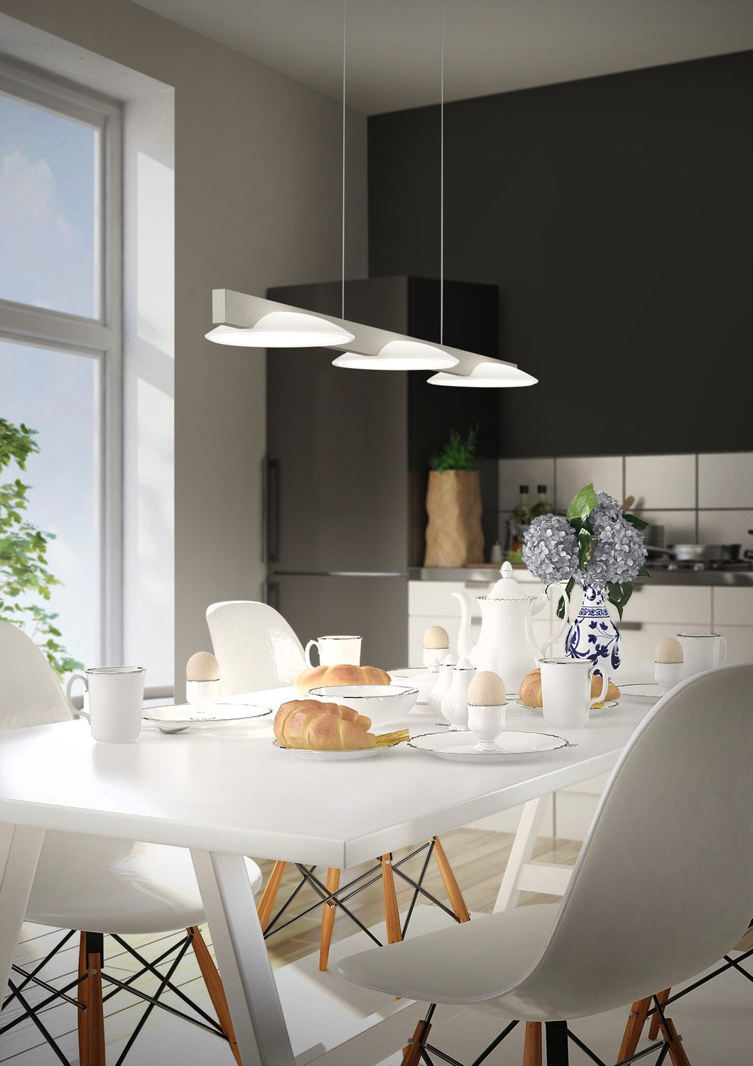 Suspension Pole noire, L 125,5 cm