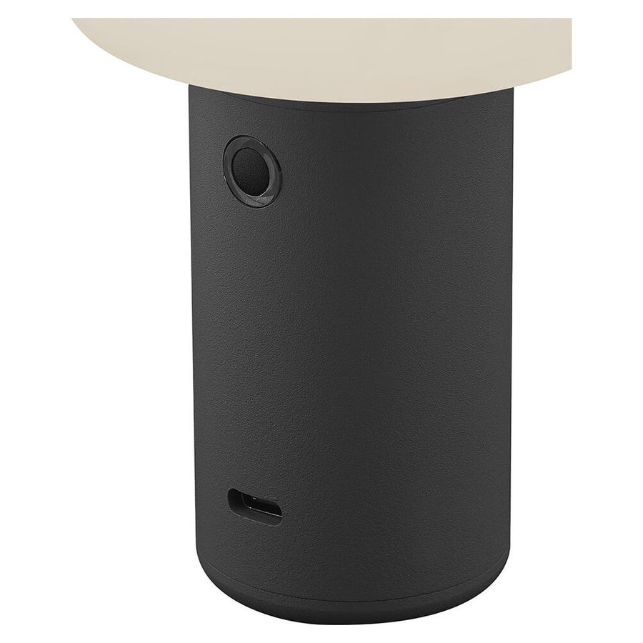 Lampe à poser sans fil Tiny noire, H 13 cm