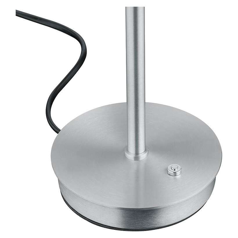 Lampe à poser Abby aluminium et opale, verre