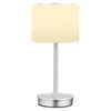 Lampe à poser Abby aluminium et opale, verre